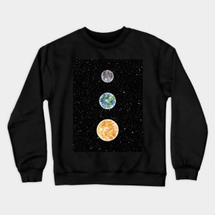Moon Earth Sun Crewneck Sweatshirt